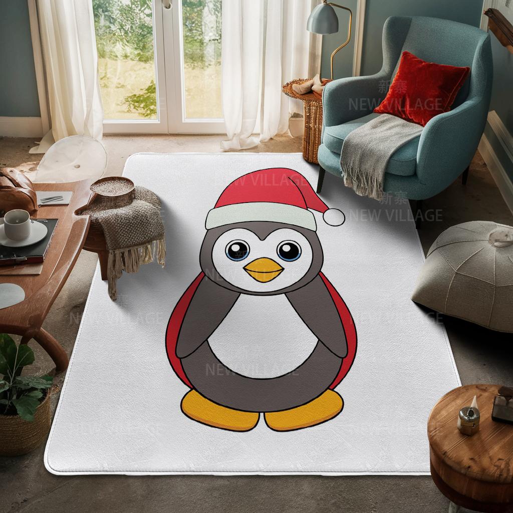 House Entrance Carpet Home Door Mat Living Room Bath Foot Bathroom Non-slip Water Absorption Rugs Bath Merry Christmas Winter