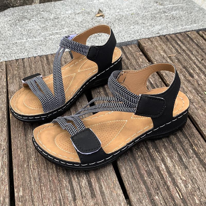 Summer Women's Plus Size Velcro Wedge Sandals New Sporty Beach Shoes