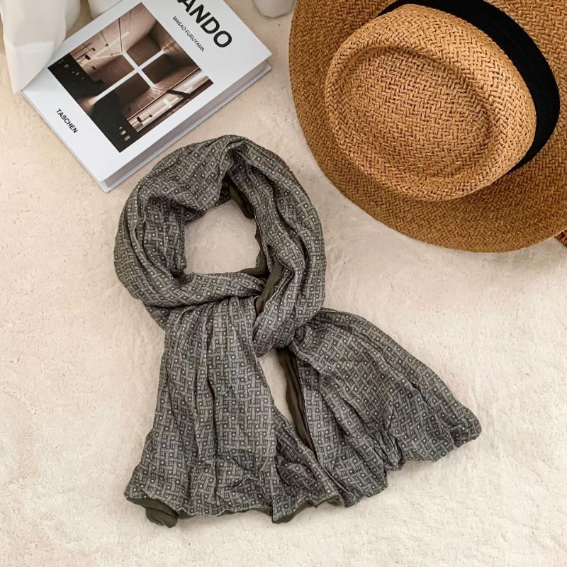 Scarf atmosphere new multi-functional cotton and linen bag headscarf fashion twist braid long scarf warm scarf shawl