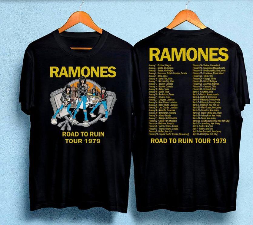 

70s Ramones Road To Ruin Tour Unisex Classic Double Sided T-Shirt Unisex T-Shirt XXXXL