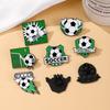 US, Canada and Mexico World Cup Football Brooch Cute Cartoon Alloy Oil Drip Personalized Backpack Accessories Sports Badges