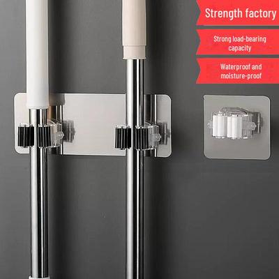 Wasserdichter Spurloser Wandmontierter Mopp- und Besenhalter