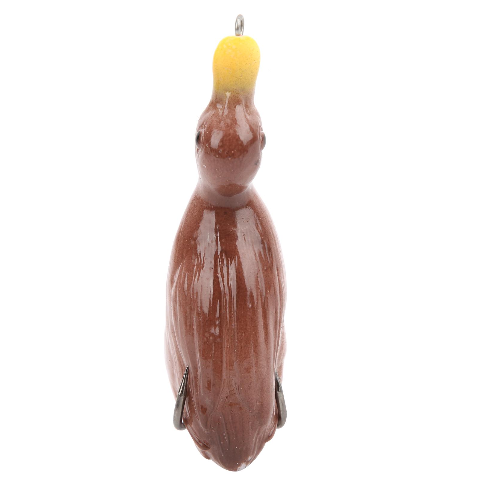 

Artificial Duck Shape Fish Bait Lifelike Soft Silicone Lure Fishing Swimbait with Hook коричневий