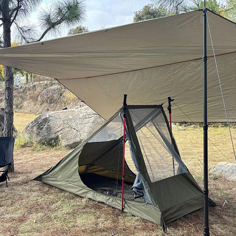 

Camping Tent 1 Person Compact Backpacking Tent 1 Person Hiking Survival Accessories Outdoor Safety Equipment Camp Bedding For зелений