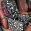 Dog Car Seat with Storage Pockets Travel Dog Car Seat Cover Folding Hammock Dog Car Seat Basket for Small Medium Dogs
