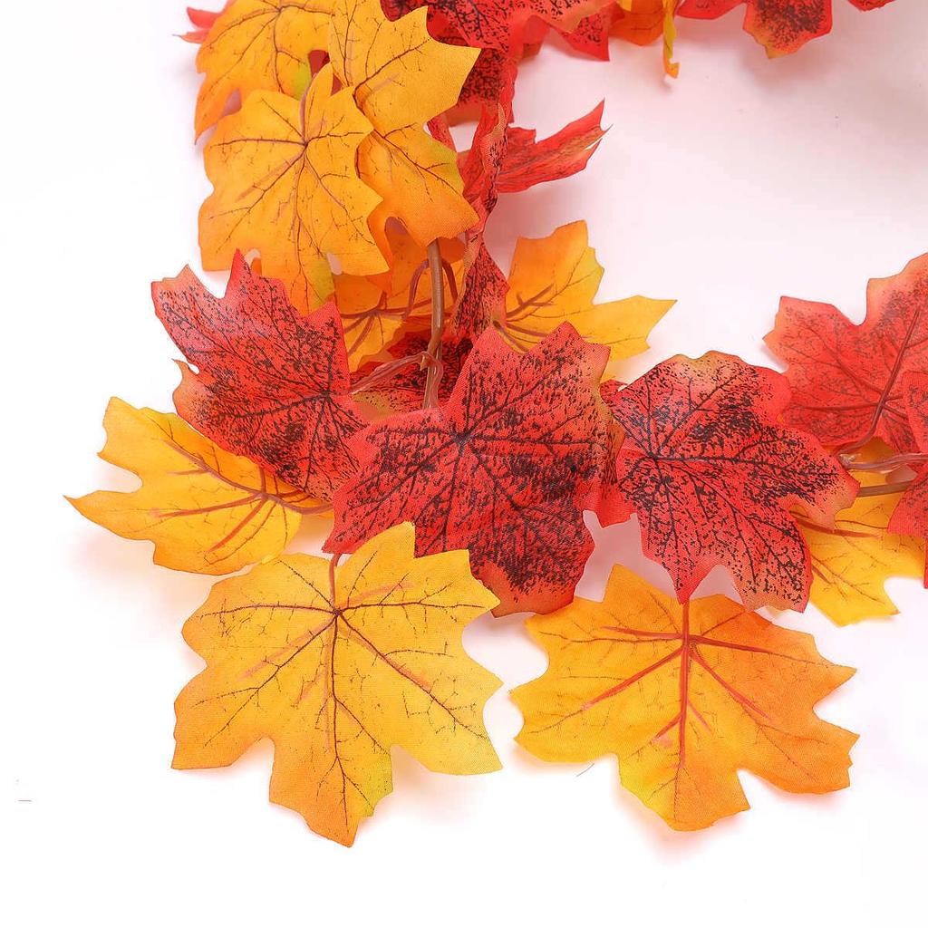Autumn Maple Leaf and Pumpkin Vine Hanging Decoration for Home, Window, Mall, Bar, and Wall