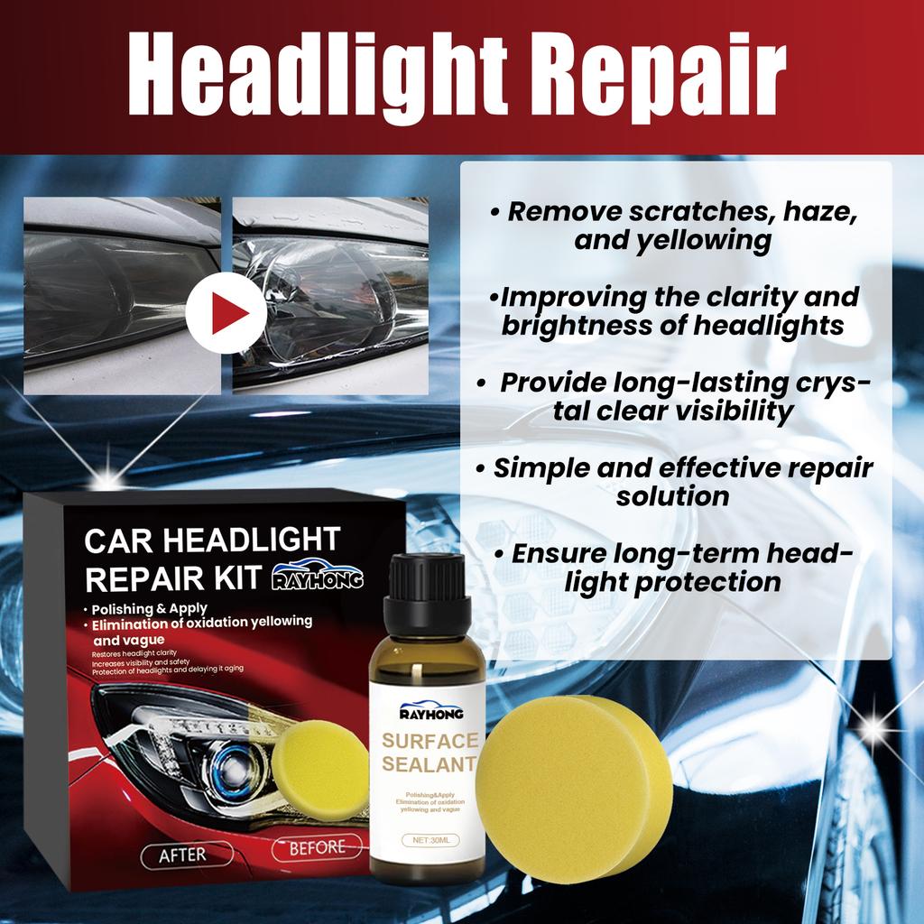 Autoscheinwerfer-Restaurationsset Scheinwerfer Lampenschirm Kratzer Flecken Poliert Renoviert Wartung Reinigung Antioxidative Beschichtung
