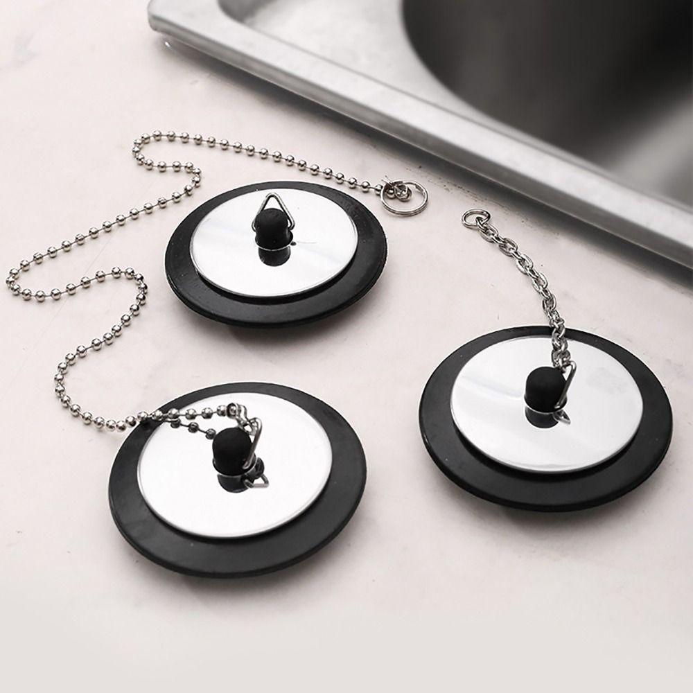 1 Stück Universeller Badewannenablauf mit Kette Badewannenstöpsel Langlebiger Wannenstöpsel Badewannenzubehör