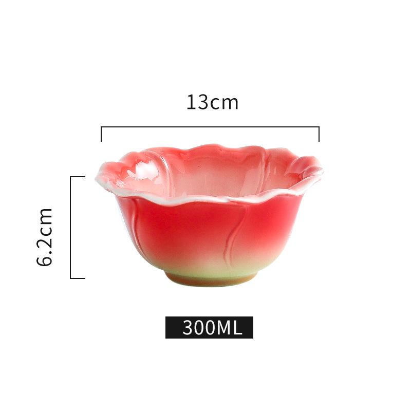 Rose Ceramic Mug Porcelain Mug Simulated Flower Shape Tea Set Petaled Teapot Butterfly Bud Cup Coffee Cups Cups and Mugs Set