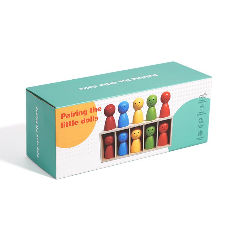 Learning Color Toys Montessori Color Classification Game Wooden Guessing Color Doll Fine Motion