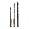 3pcs Precision Drill Bits Set Designed for Glass and Ceramic Tiles