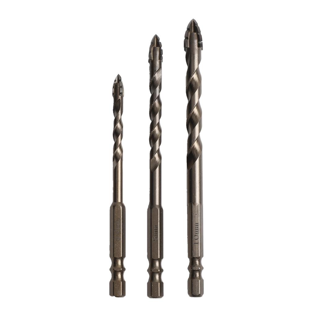 3pcs Precision Drill Bits Set Designed for Glass and Ceramic Tiles