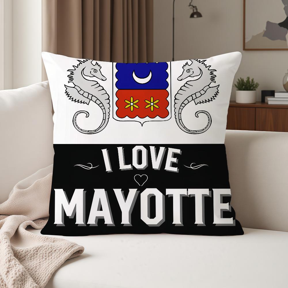 The Mayotte Flag Pillow Case Suitable For Bedrooms Living Rooms Cars Home Decoration