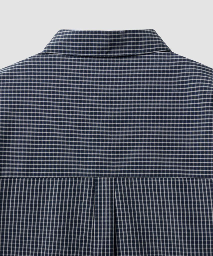 ASP Small Check Short Sleeve Shirt - Navy