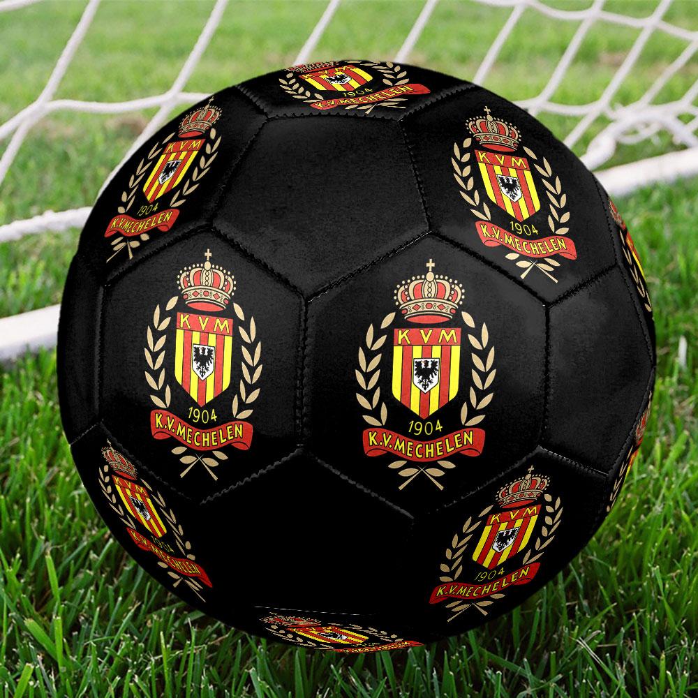 KV Mechelen Size 5 Soccer Ball, Machine-Stitched PVC, Durable & High Bounce, All Ages Fit, fan merchandise, matches & outdoor use.