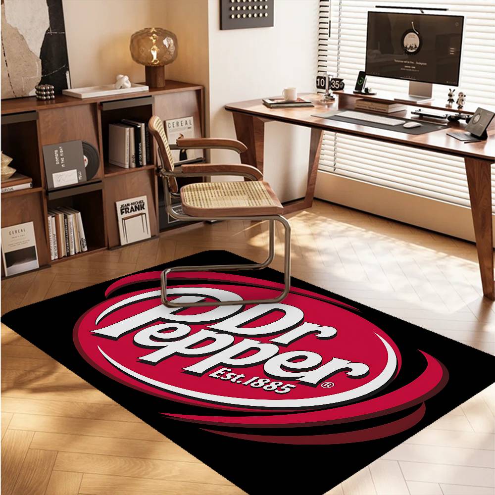 D-Dr Pepper Bathroom Mat Anti-slip Absorb Water Long Strip Cushion Bedroon Mat Welcome Doormat