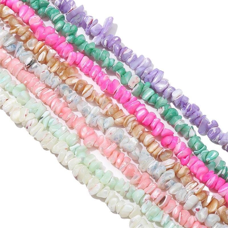 110PCs Natural Colored Horseshoe Snail Irregular Shaped Piece For DIY Necklace Bracelet Earrings Jewelry Making