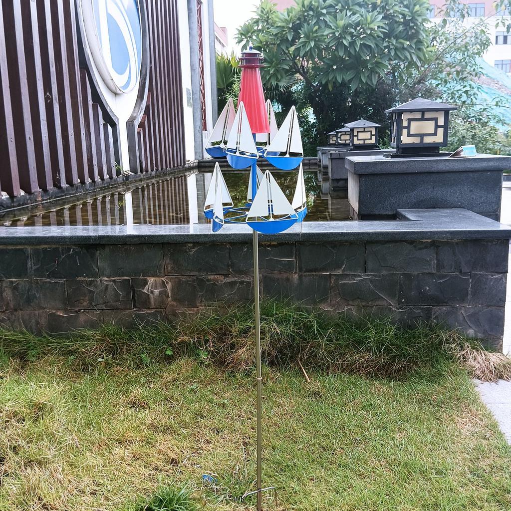 Scultura a Vento Artistica, Mulini a Vento Veliero, Arte Nautico in Metallo Mulini a Vento da Giardino Veleggiatori Rotanti a Vento Decorazione Per Esterno Cortile Giardino Prato