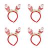 Santa/Snowman/Deer Headpiece Elastic Handmade Headband Plastic Christmas Tree Decoration For Holiday Event