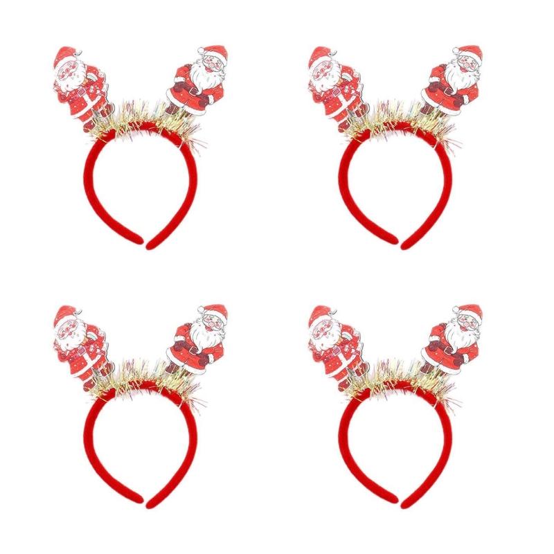 

Festival Santa/Snowman/Deer Headband Elastic Comfort Hair Ornament For Christmas Parties Family Gatherings DIY