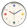 Colorful Early Education Wall Clock Round Digital Pattern Electronic Color Clock Minimalist Mute Learning Wall Hanging Clock