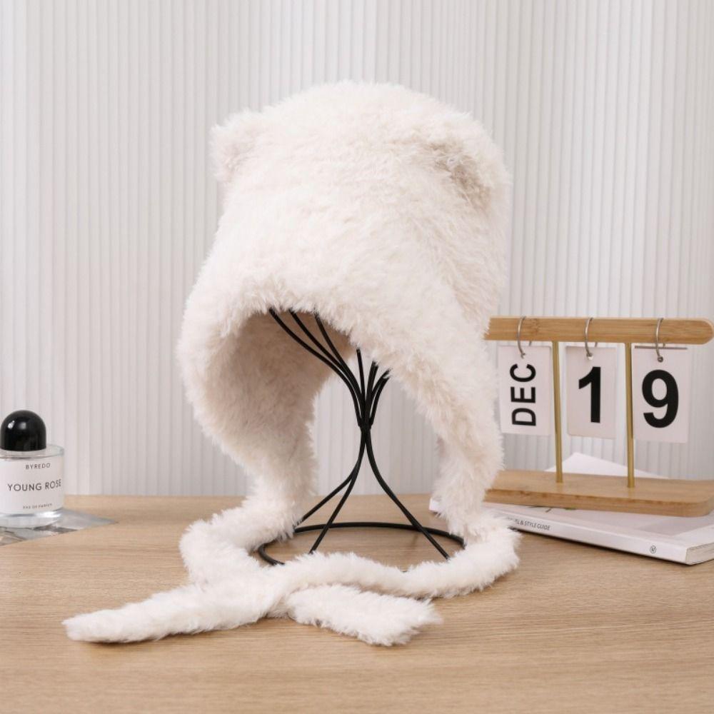 Soft Ear Protection Hat Korean Style Plush Earmuffs Cap Ski Caps Women Fluffy Hat  Girls