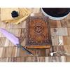 Triple Moon Lapis Leather Journal: Antique Spell Book Grimoire