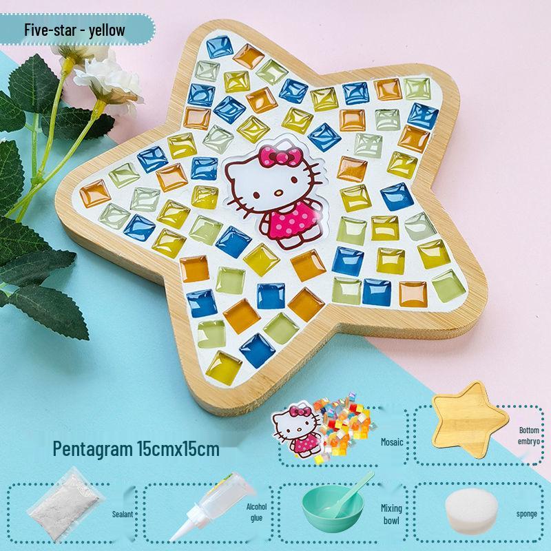 Handmade Mosaic Coaster DIY Kit for Students – Perfect for Mother's Day & Kindergarten Activities