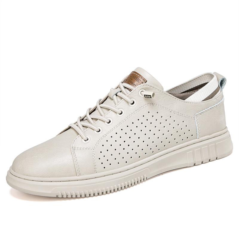 FashionLeather Fashion Shoes Men Retro Vulcanized Shoes Men Comfy British Styly Sneakers Breathable Mens Dress Footwear Leisure Walk