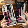 Phone Case: 2D Flat Samsung Galaxy A34 A35 M05 M06 S20 S22 S21 FE Plus 5G Layered Protective Case, Three-color Fluid Swirl, Christmas and Halloween Gi