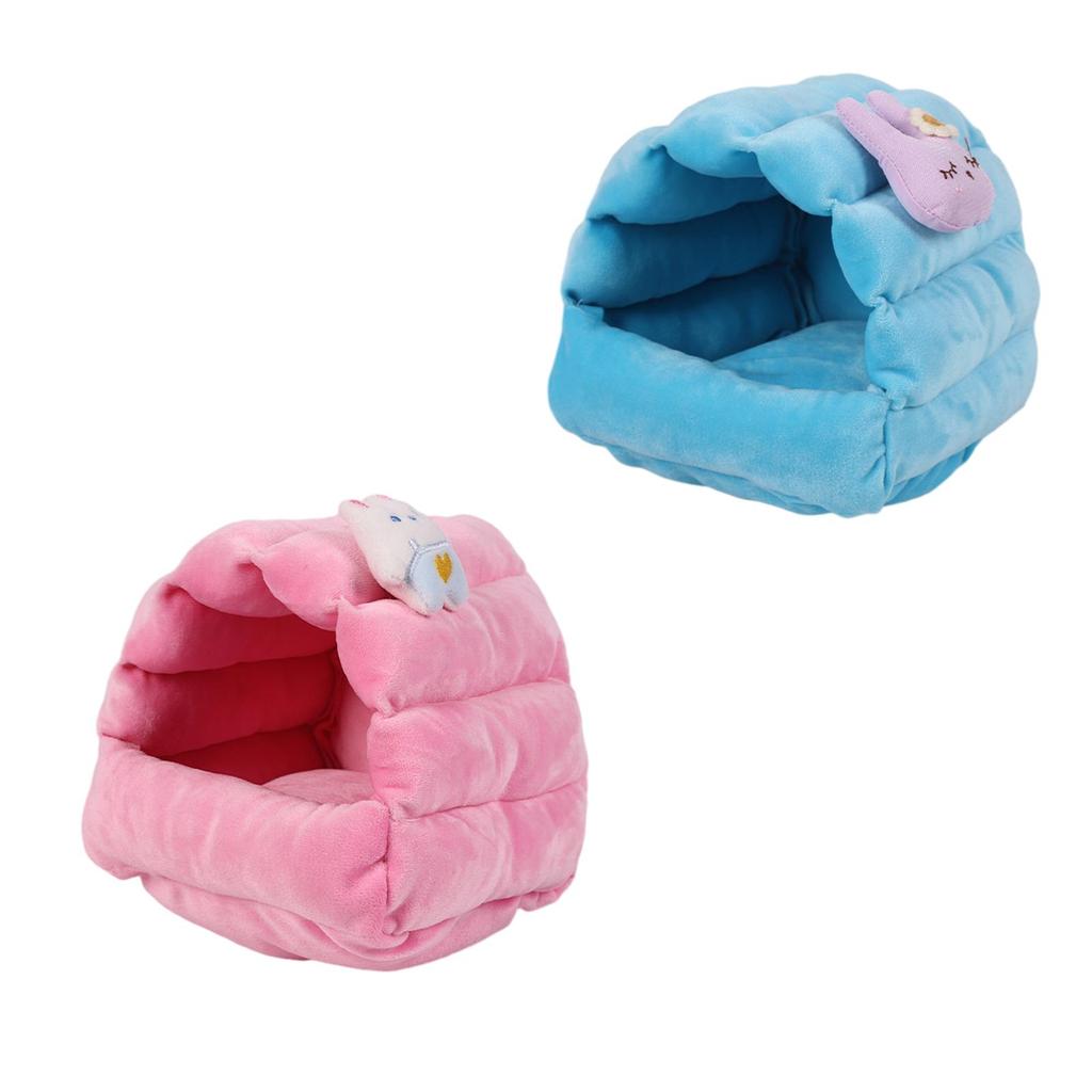 Winter Warm Hamsterbett Minihaus Hütte Winter Gemütlich Kleine Haustiere Tiere Bett Lebensräume für Ratte Chinchilla Mini Igel Hamster