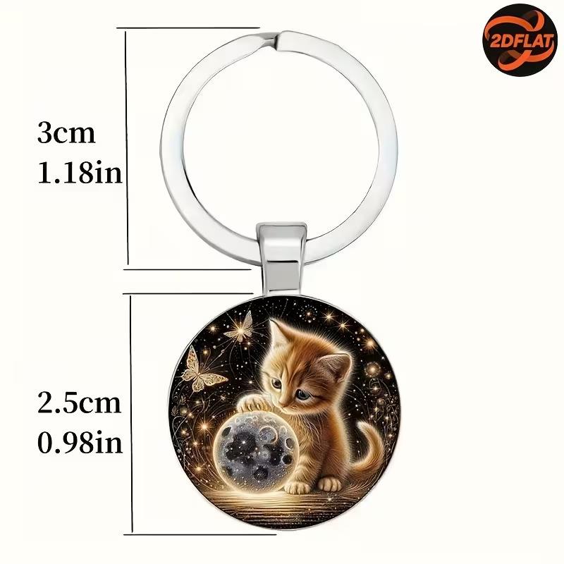 Cute Orange Kitten Keychain Fashion Creative Pendant Accessories