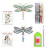 1 Set DIY Strass-Malerei-Anhänger-Set, komplettes Werkzeug-Zubehör, doppelseitige Perlen-Acryl-dekorative Anhänger für Anfänger, Kinder und Erwachsene