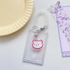Transparent Credit ID Bank Card Holder Acrylic Photocard Photo Case Organizer Cartoon Key Chain Pendant Passport Pocket Sleeve