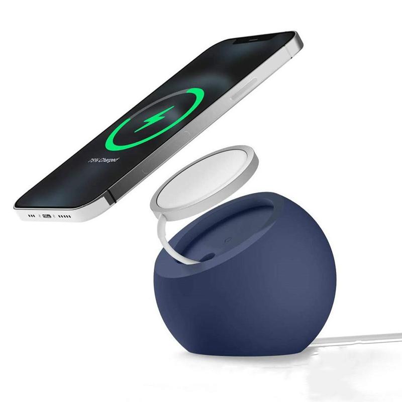 Wireless Charging Phone Holder For Magsafe Stand Apple Phone Round Silicone Magnetic Wireless Charging Stand Desktop Charging