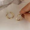 Trendy 2023 Gold Circle Hoop Earrings - French European Niche Stud Design for Women