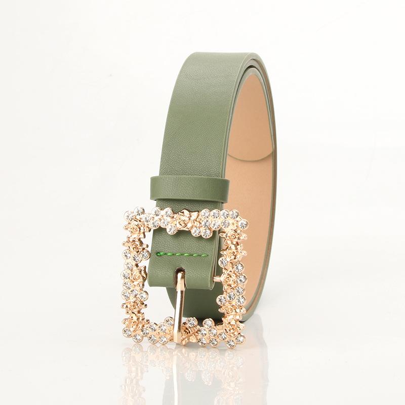 

Fashionable Classic Alloy Pin Buckle Women s Belt New Decorative Pants and Skirts Versatile Fashion Pu Leather Belt 2.8 wide + 105 long