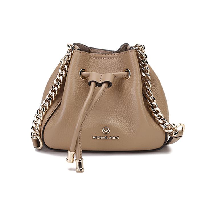 

New MICHAEL KORS Phoebe Cow Leather Bucket Bag, Chain Bag, Shoulder Bag Women s Camel 32H1L8PD0L-222 20.1*8.9*15.0CM