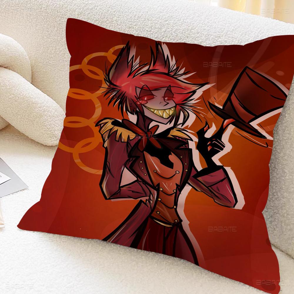 H-Hazbin Cartoon Hotel Pillow Cover For Bedroom Room And Living Room Sofa Decorative Cushion Cover