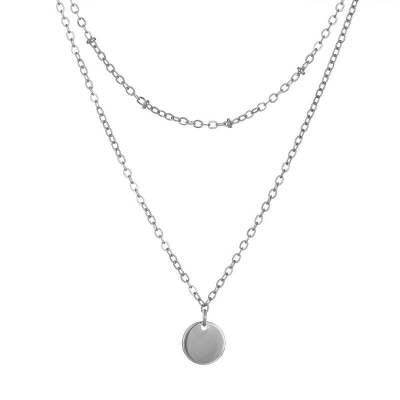 Colier lung cu ciucuri cu două straturi Moda femei simplă în formă de picătură de apă strasuri lungi cu pandantiv coliere cu farmec sexy bijuterii de petrecere