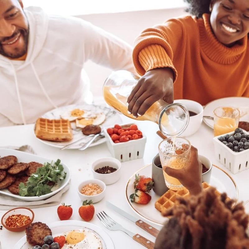 4-Piece Wood Flatware Set Premium 18/8 (304) Stainless Steel Cutlery Set Wooden Dinner Knife Dinner Fork DinnerSpoon Set