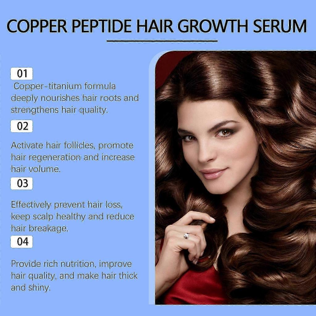 1-Piece Upgrade Copper Peptide Hair Growth Set Copper Peptide Hair Growth Serum (Unisex) Promotes Hair Growth