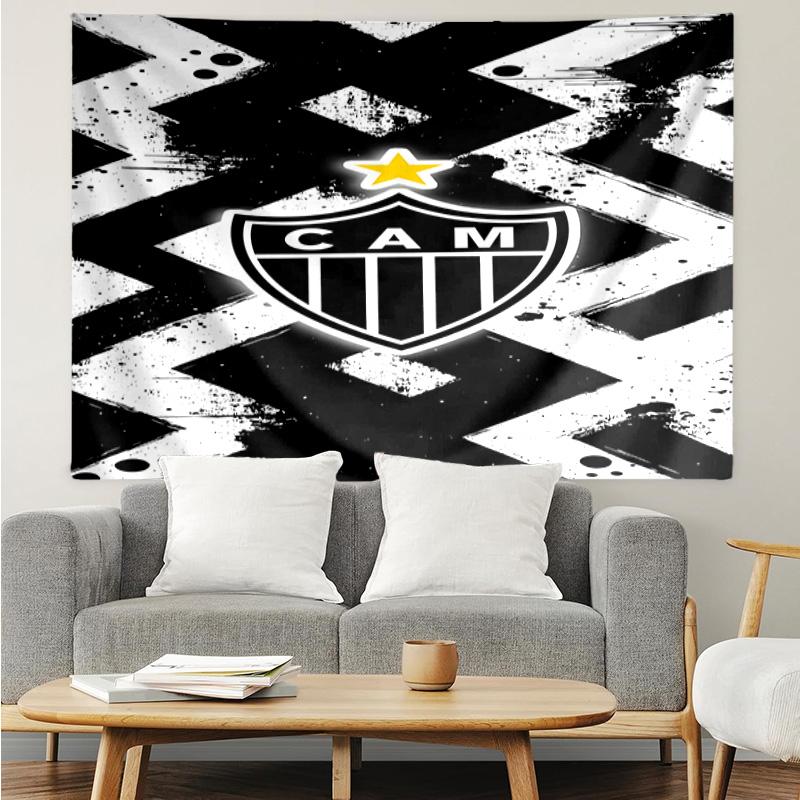 Black And White Stripes With Shield Printed Printed Tapestry, for Bedroom,Livingroom, dormitory, Large Wall Decor, Fabric Decor Fan Birthday Gifts