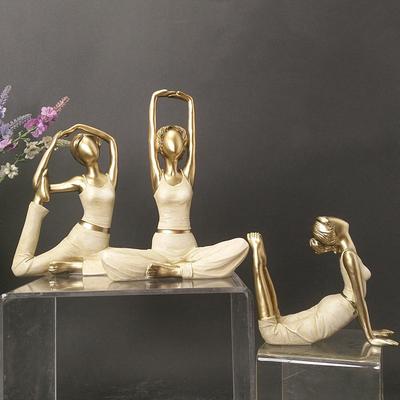 Ensemble de 3 Figurines de Yoga en Résine – Sculpture Moderne Minimaliste, Artisanat de Belles Filles pour Décoration Intérieure et Cadeaux