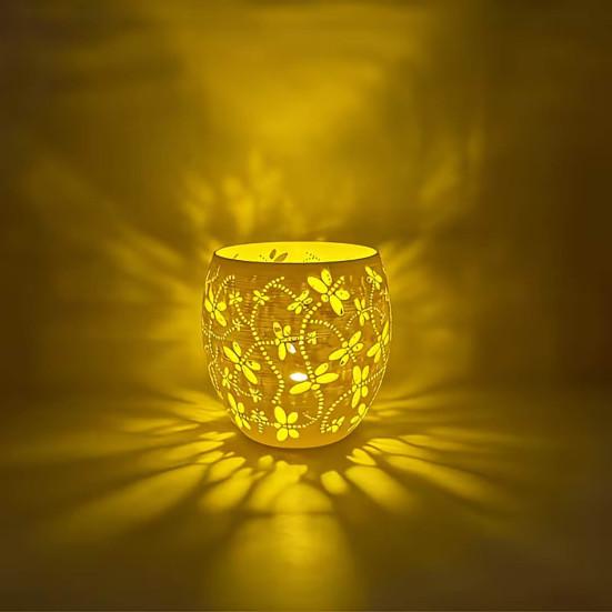 Hohler Libellen-Kerzenhalter 3D-gedruckt Ausgeschnitten Dekorativer Teelichthalter Ständer für Hochzeitsparty Tischmitte Kamin Heimdekor