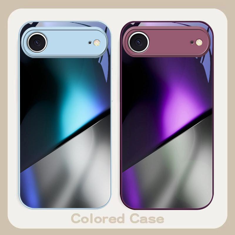 Mysterious color and light For iPhone 17 Air 16 E 15 14 13 Plus 12 mini 17 Pro Max 11Pro XR Xs 7 8 11 Tempered Glass Phone Case