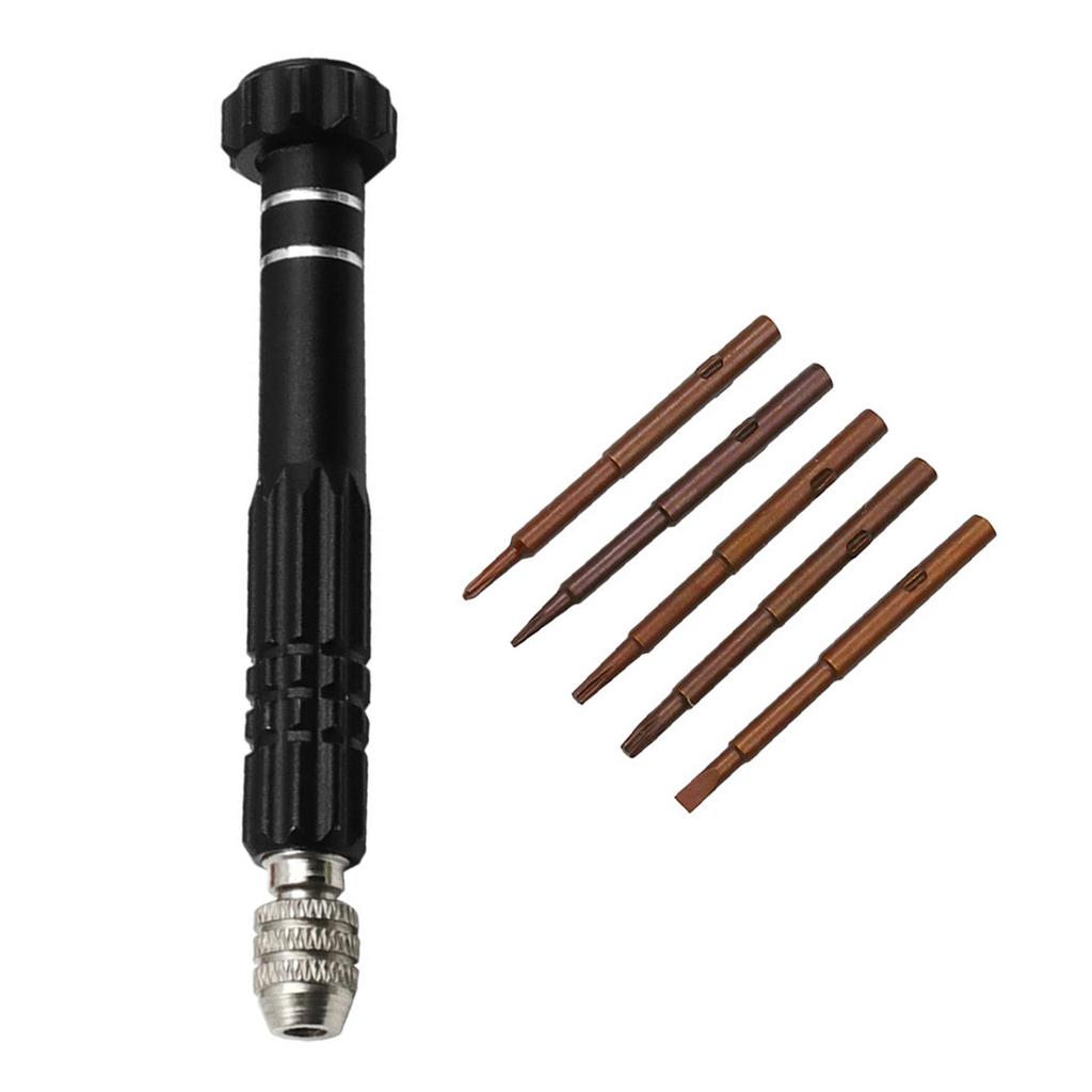 Tragbares 5-in-1-Schraubendreher-Demontageset mit mehreren Werkzeugen und austauschbaren Köpfen für Heimwerker und Handwerker