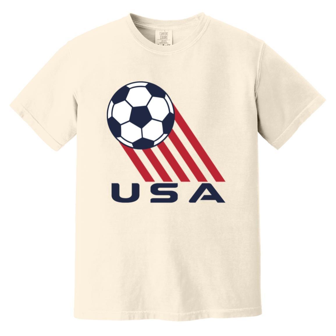 Team USA T-shirt Heavyweight Vintage Colors | NASL Soccer Team XL