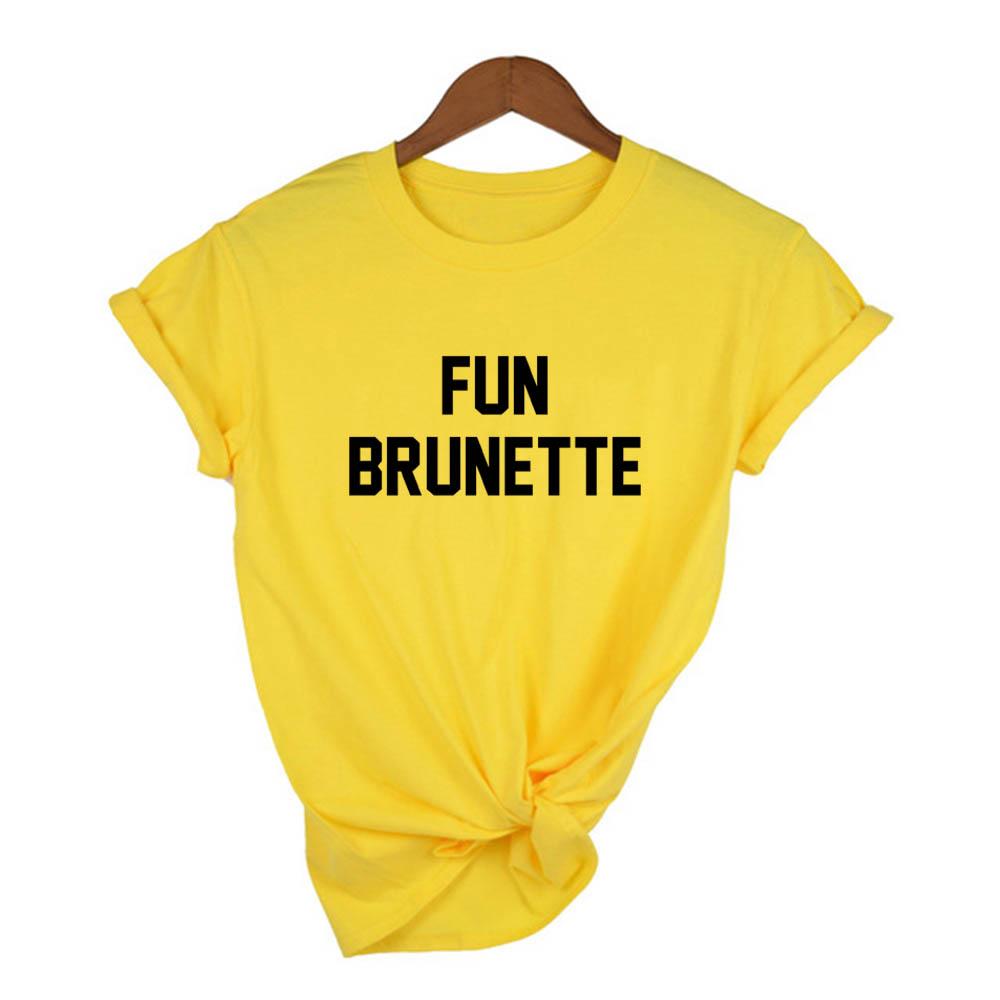Fun Brunette Blonde Print Bbf Best Friends Sisters T Shirt Women Short Sleeve Graphic Tees