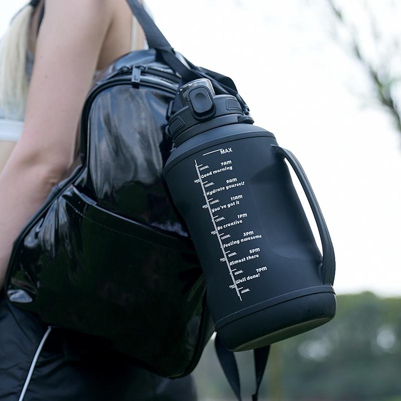 

2 л силиконовая складная бутылка для воды большой емкости без BPA спортивная чашка для воды с ручкой портативная для взрослых спортзал спорт на открытом воздухе 2.0L